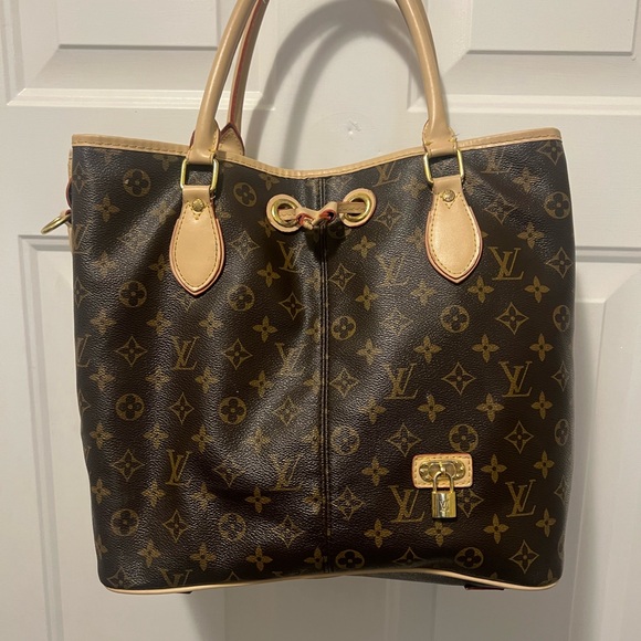 Louis Vuitton Brown Tan Monogram Tote - Picture 1 of 7